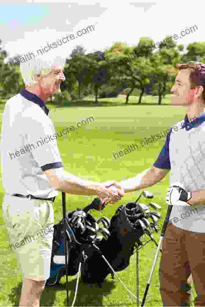 A Color Photograph Of Golfers Shaking Hands After A Game. Golf: The Marvelous Mania Alistair Cooke