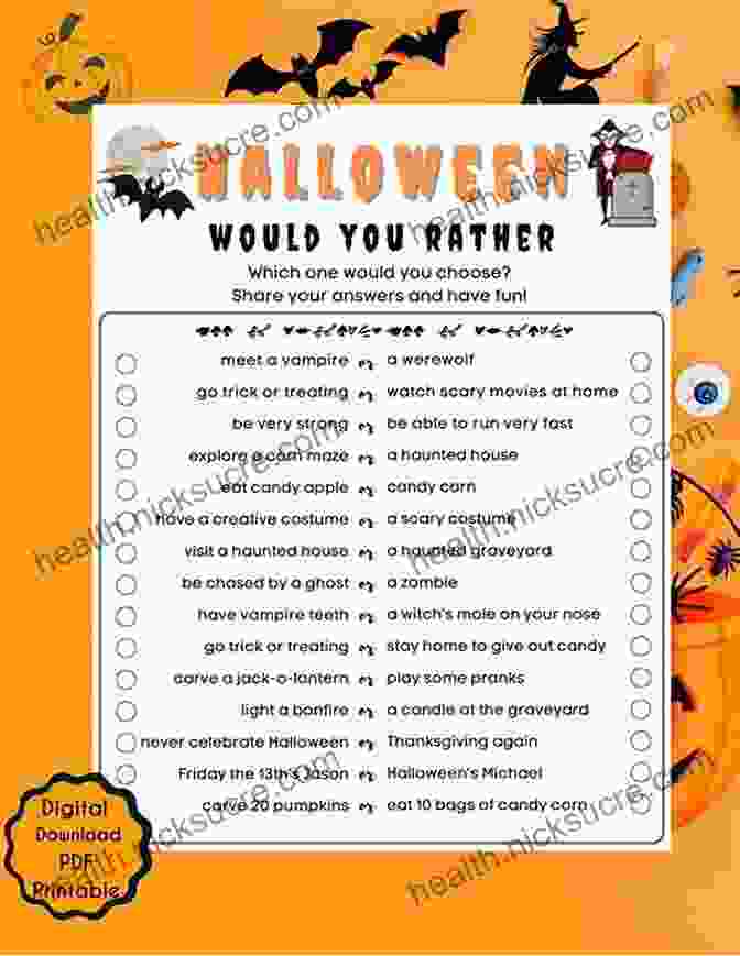 Would You Rather Halloween Party Game Book Would You Rather Halloween Party Game Book: Spooky Fun Halloween Questions For Kids And The Entire Family